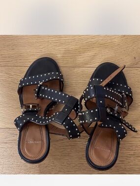 Givenchy Vintage Black Studded Leather Women’s Sandals